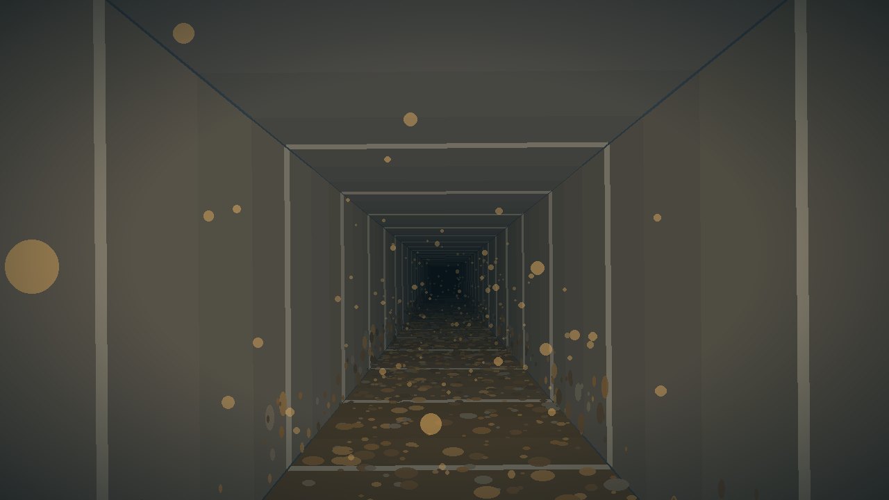 داخل دكت متسخ فيه غبار متراكم على الأرضية